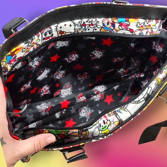 NWT Hello Kitty x Tokidoki Circus Shoulder Tote Bag Collab Print RARE Large New - Picture 7 of 13